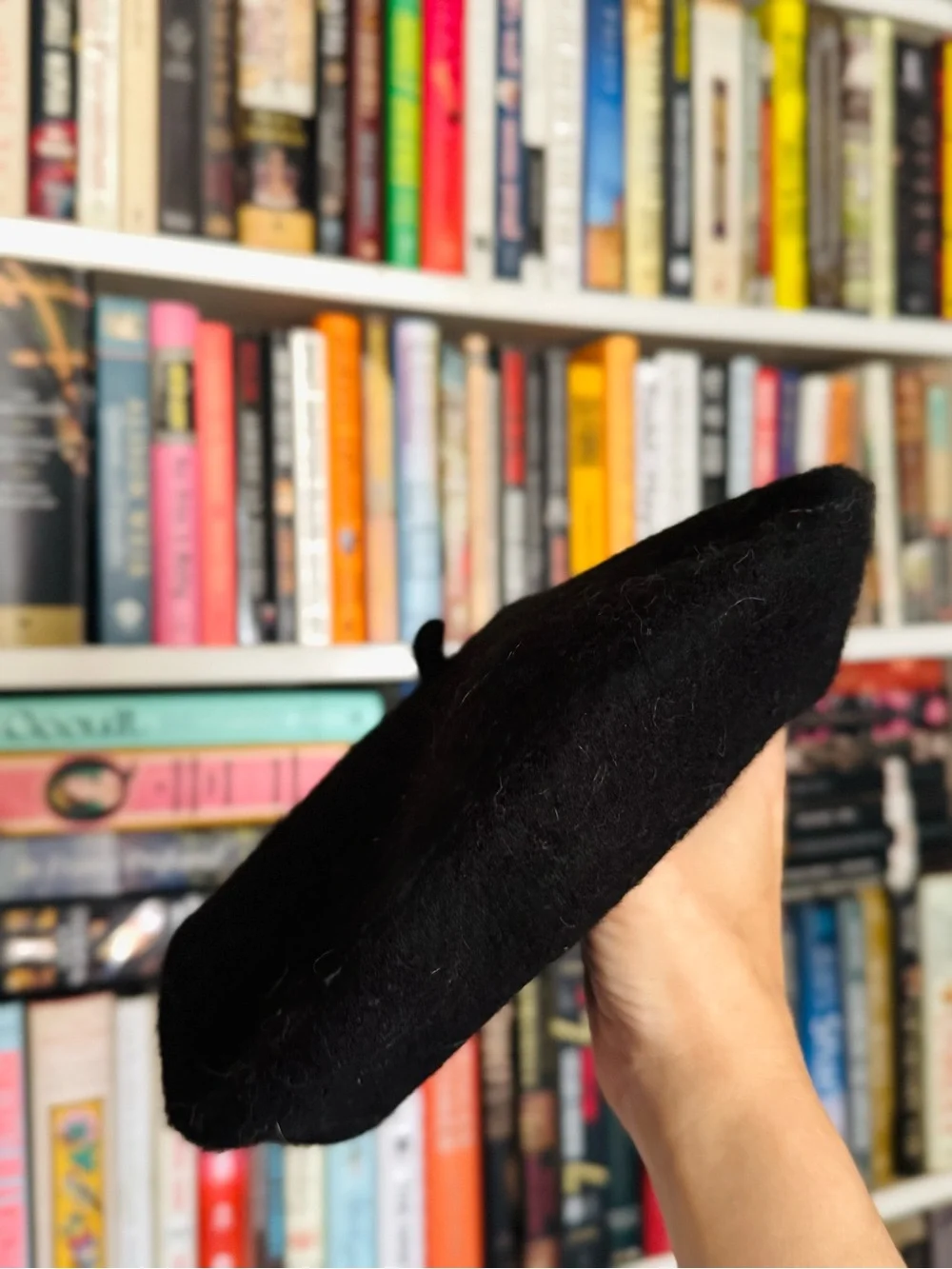 Vintage Classic Black Wool Beret - Picture 5 of 6